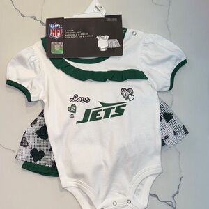 NFL Jets Baby Outfit in White and Green